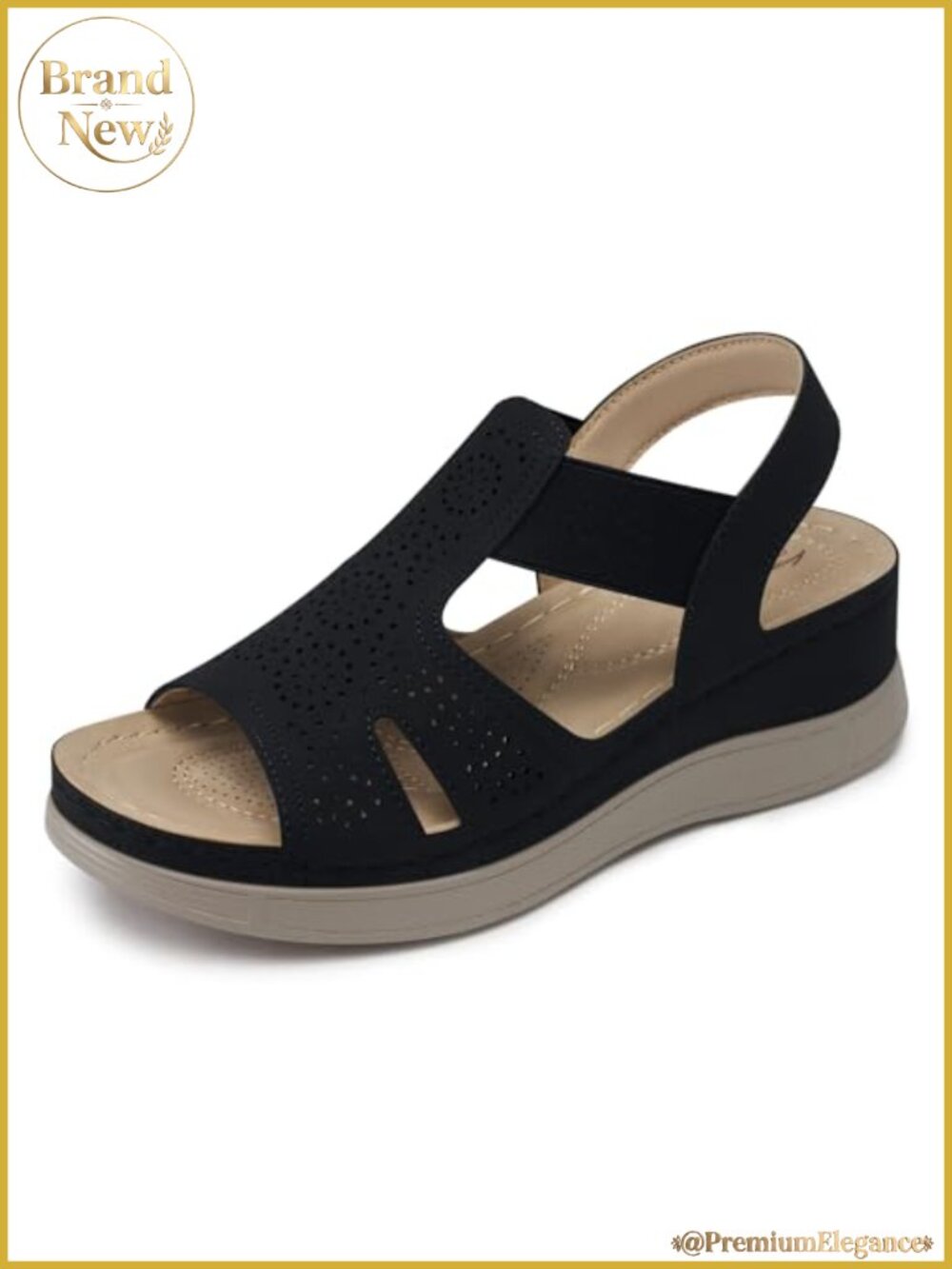 Wedge Sandals Women Comfortable Low Heel Platform Casual Summer Open Toe Slip On